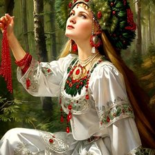 Схема вышивки «Русская красота»