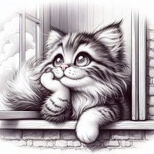 Схема вышивки «Мечтательница»