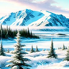 Схема вышивки «Пейзаж»