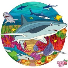 Схема вышивки «Акула»