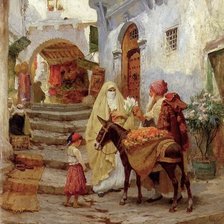 Схема вышивки «торговец.»