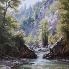 Схема вышивки «Дм. Арсеньев.Река»