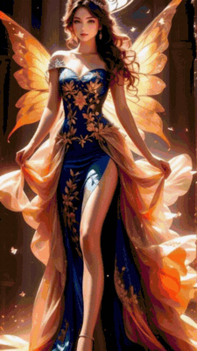 Hada groc - fantasía, dama, hadas - предпросмотр