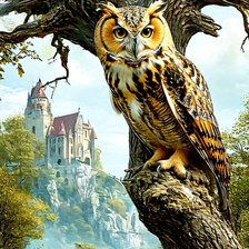 Схема вышивки «ФИЛИН»