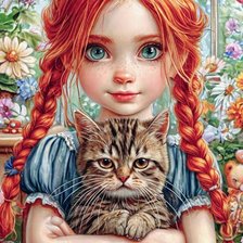 Схема вышивки «девочка»