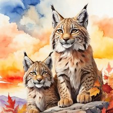 Схема вышивки «рыси»