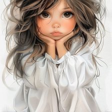 Схема вышивки «девочка»