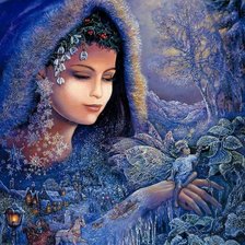 Схема вышивки «красавица-зима»