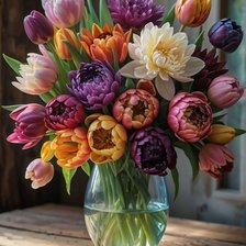 Схема вышивки «тюльпаны»