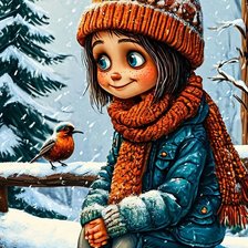 Схема вышивки «девочка»