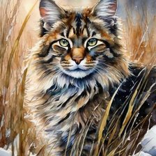 Схема вышивки «кот»