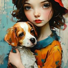 Схема вышивки «девочка»