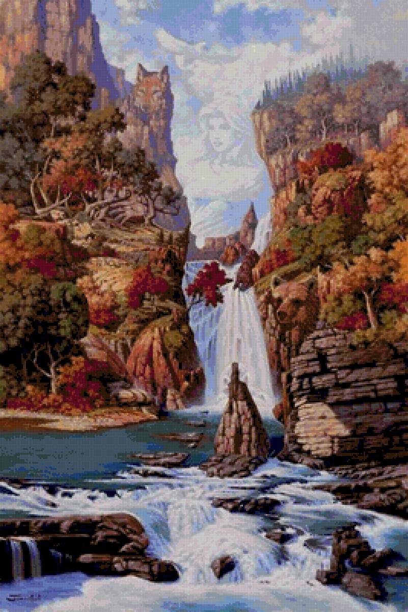 Вода - фантазия, природа, скали, вода - предпросмотр