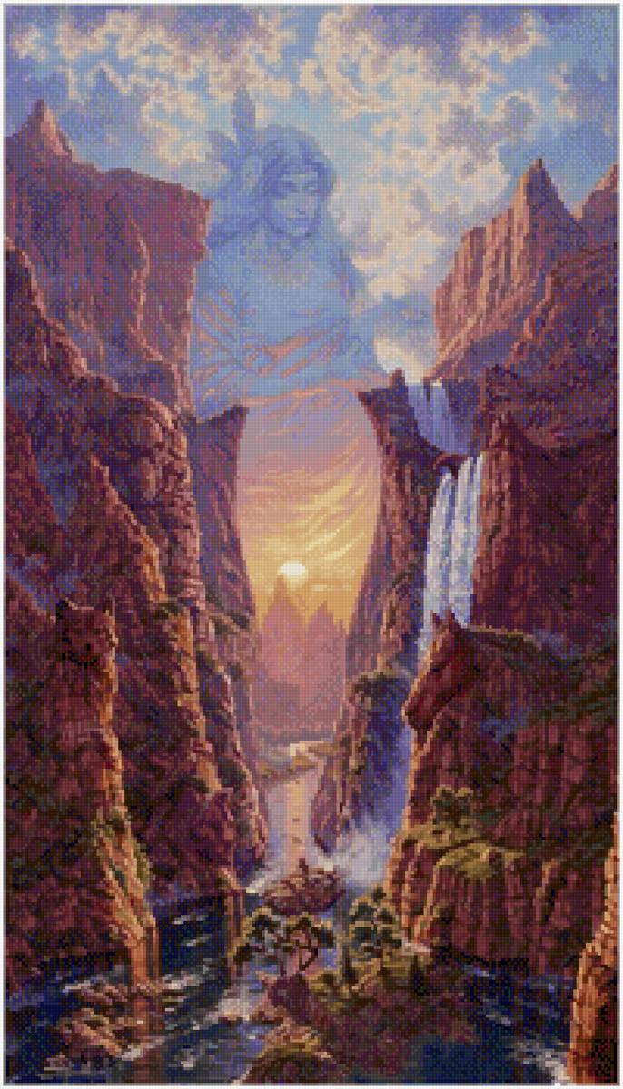 Мечта - фантазия, природа, вода, скали - предпросмотр