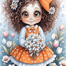 Схема вышивки «девочка»