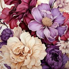 Схема вышивки «сиреневые пионы»