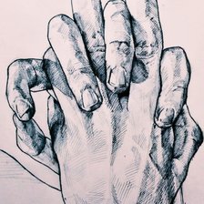 Схема вышивки «Руки»