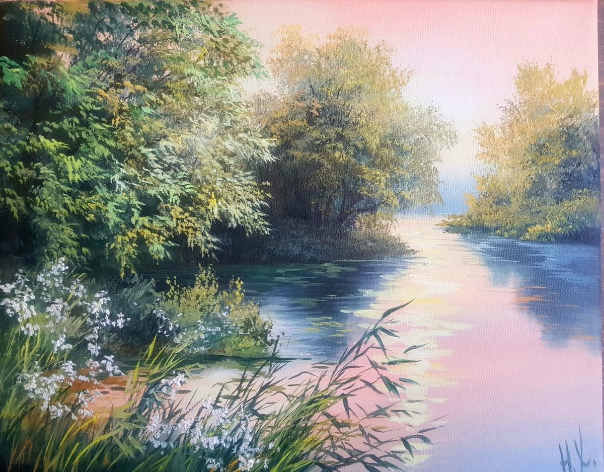 Утро. Наталья Холошевская - пейзаж, наталья холошевская - оригинал