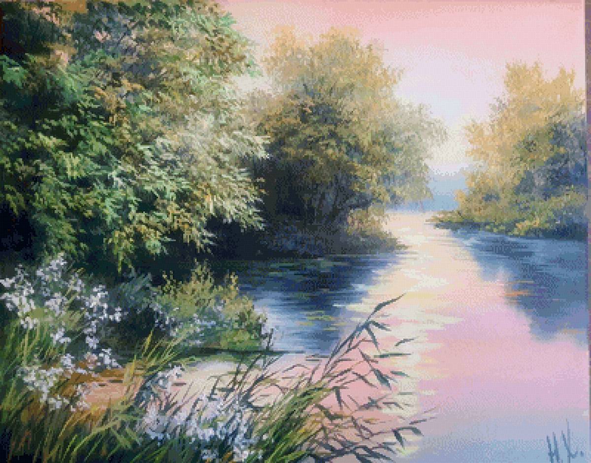 Утро. Наталья Холошевская - наталья холошевская, пейзаж - предпросмотр