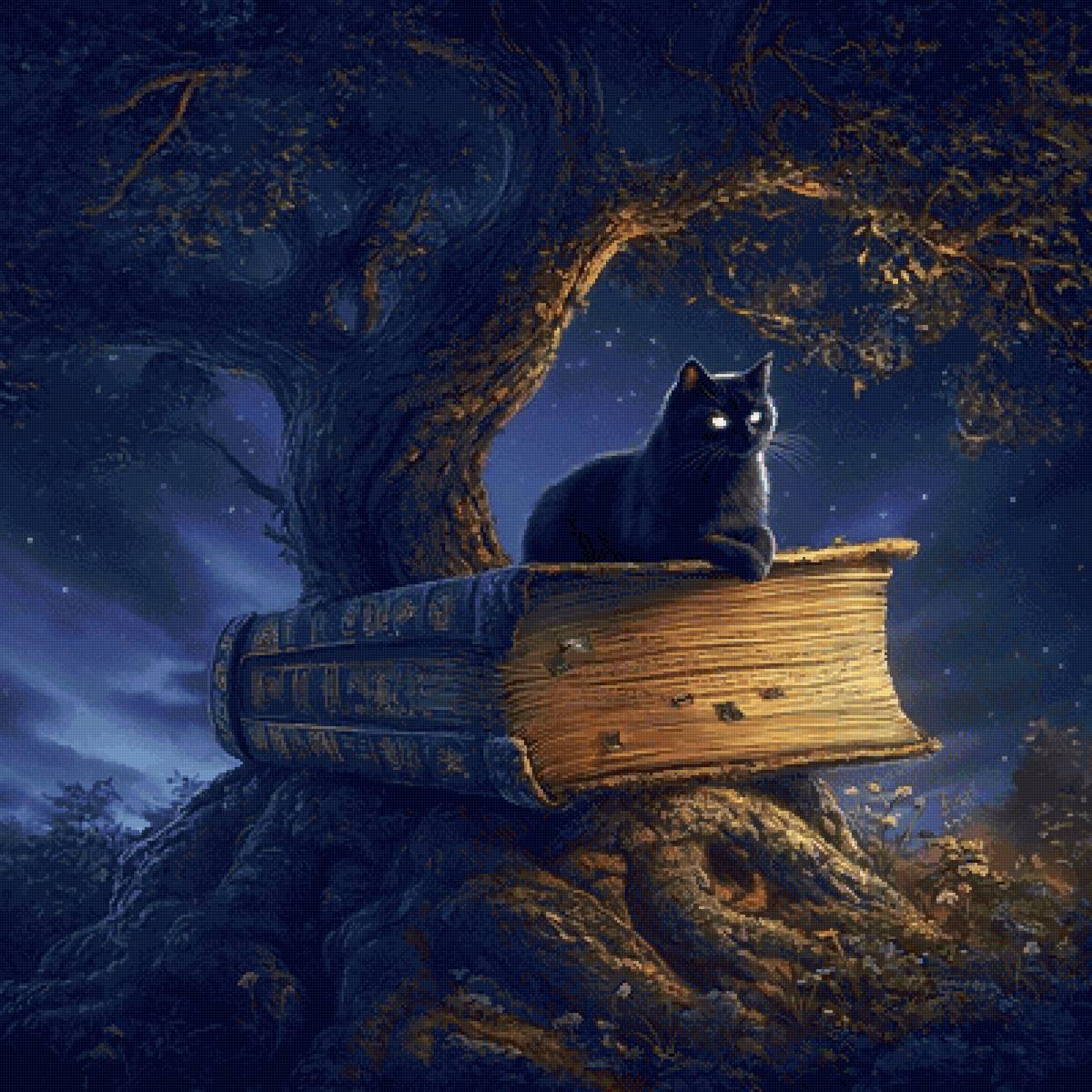 Учёный кот - магия, кот, волшебство - предпросмотр