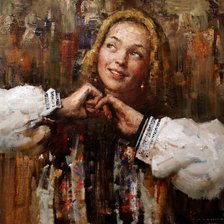 Схема вышивки «улыбается.»