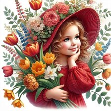 Схема вышивки «девочка»