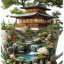 Схема вышивки «Водопад»