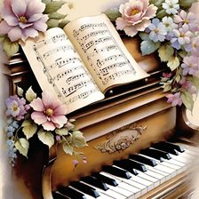 Схема вышивки «музыка»