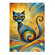 Схема вышивки «Космическая кошка»