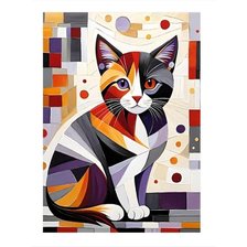 Схема вышивки «Разноцветный котик»