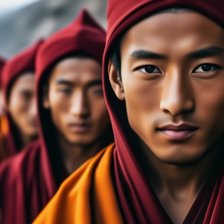 Схема вышивки «Монахи Тибета»