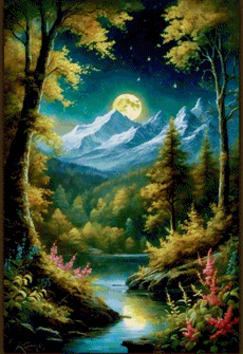 Горы - река - предпросмотр