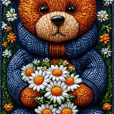 Схема вышивки «мишка»