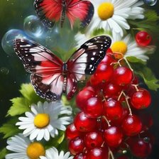 Схема вышивки «бабочка»