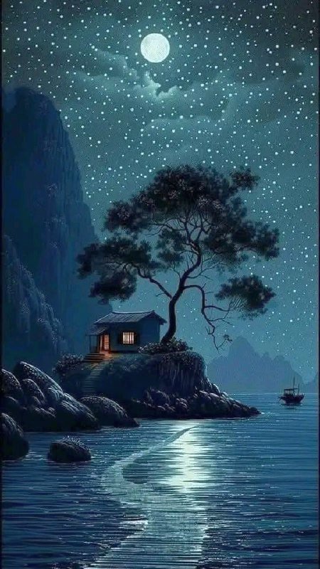 ночь в горах - горы, природа, ночь - оригинал