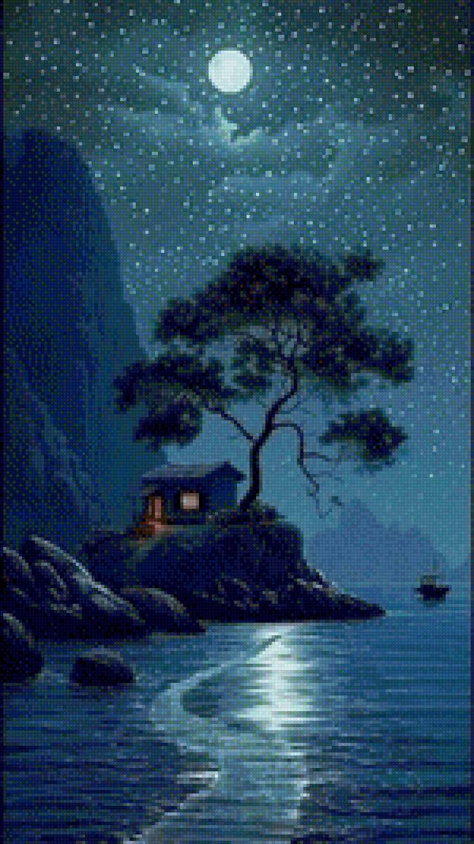 ночь в горах - горы, природа, ночь - предпросмотр