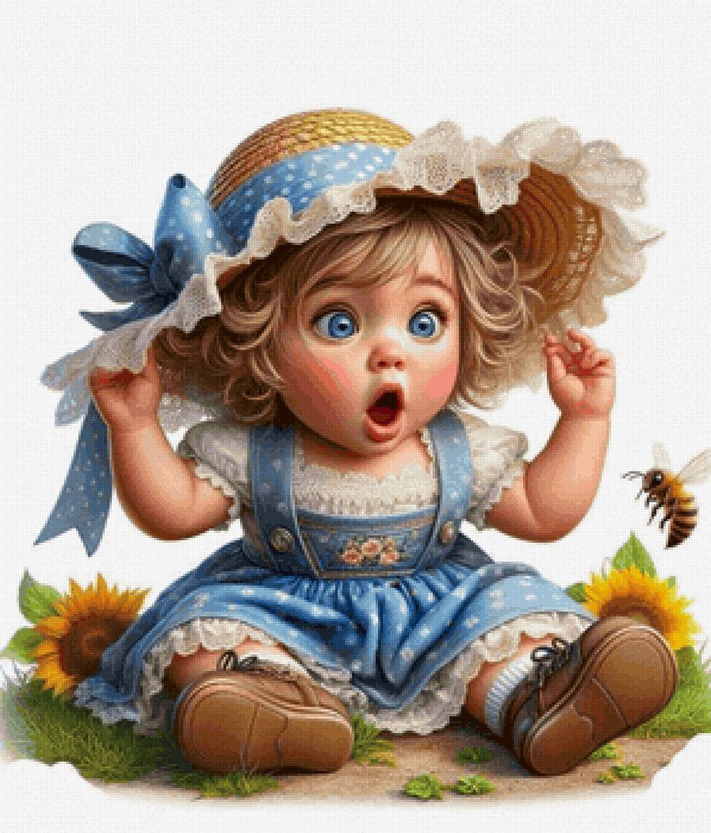 Девочка и пчела 🐝 - девочка и пчела 🐝 - предпросмотр