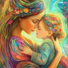 Схема вышивки «Мать и дитя»