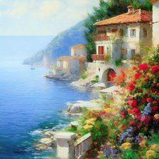 Схема вышивки «Набережная»