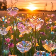 прозрачные цветы