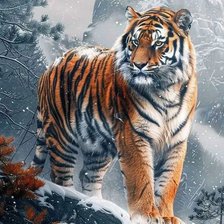 Схема вышивки «Тигр»