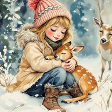 Схема вышивки «девочка»