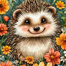 Схема вышивки «еж»