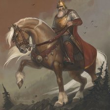 Схема вышивки «Святогор богатырь.»