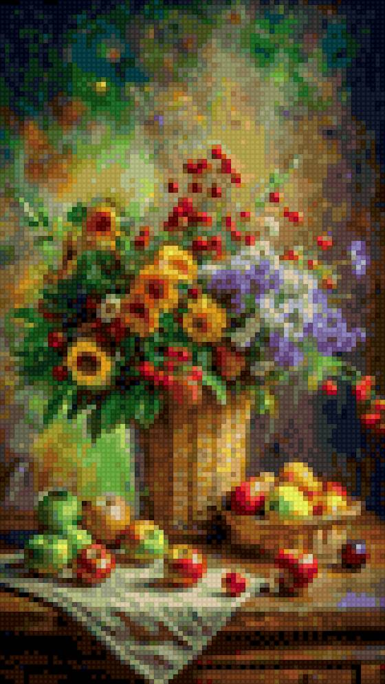 Цветы в вазе - предпросмотр