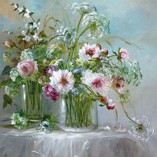 Схема вышивки «букет цветы акварель»