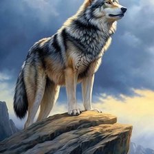 Схема вышивки «Волк»