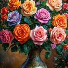 Схема вышивки «Цветы в вазе»