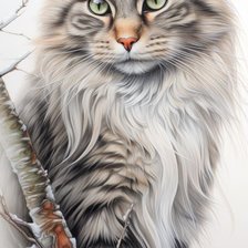 Схема вышивки «Котик»