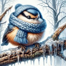 Схема вышивки «птицы»